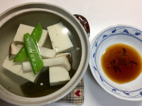 レンジでミニ湯豆腐